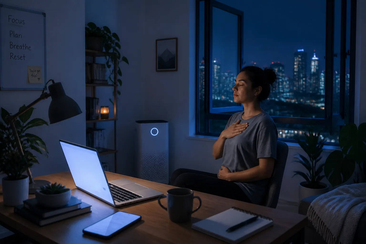 Breath & Digital Stress: How Screen Time, Blue Light, and Indoor Air Shape Your Breathing Health