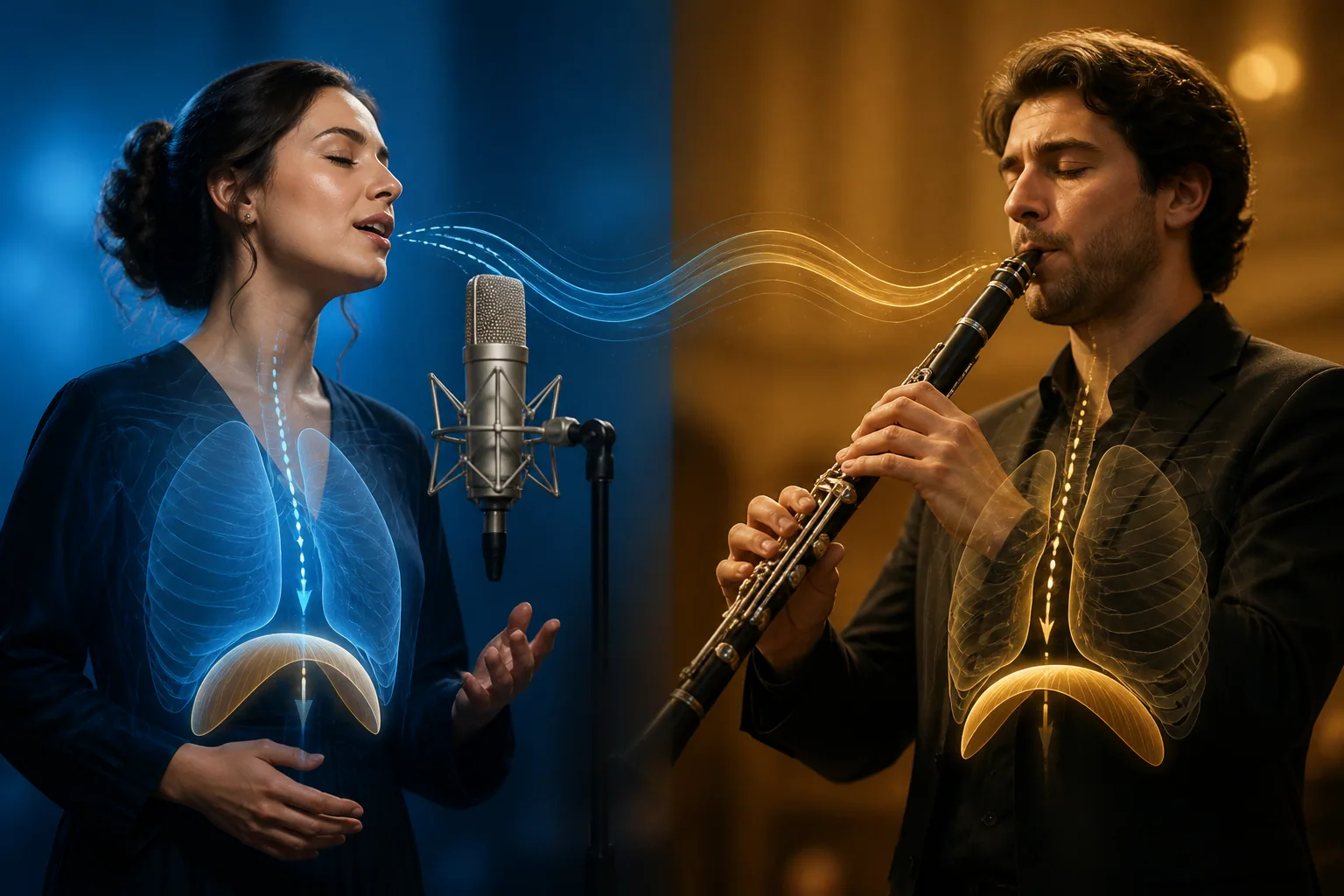 Breathwork for Singers & Wind Instrumentalists: How Respiratory Training Improves Voice, Endurance, and Vocal Health