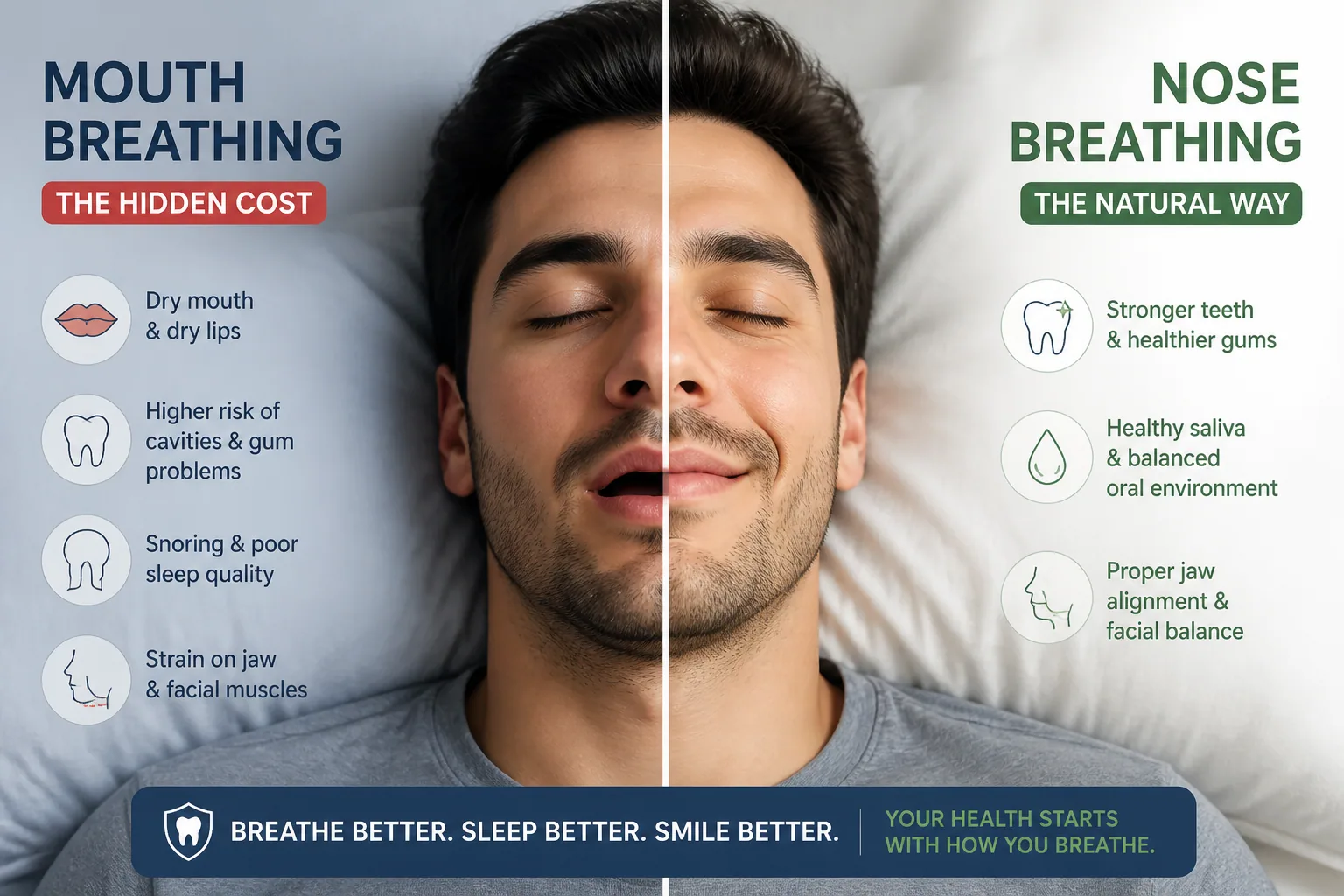The Dental Fallout of Mouth Breathing: How Your Breathing Pattern Impacts Oral Health & What You Can Do