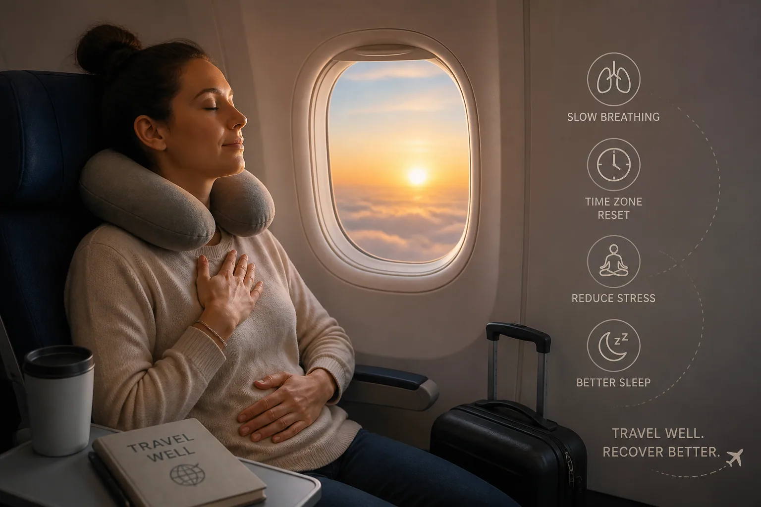 Travel Breathing Rituals: Breathwork for Jet Lag, Flying Anxiety, and Time Zone Recovery